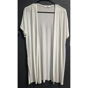 Carly Jean Los Angeles White Open Front Duster Cardigan Women's Medium